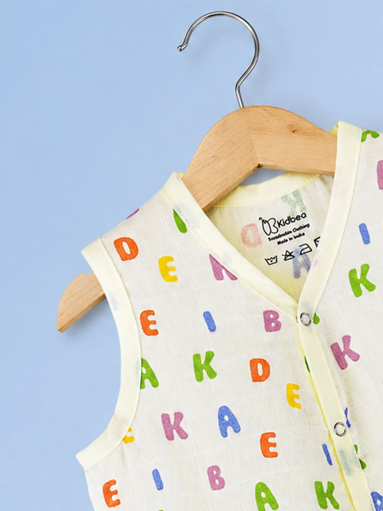 BambooTEC™ Bamboo Muslin Baby Jhabla – Alphabet Print