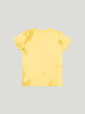 Kidbea Boys Tie-Dye Co-Ord Set | Summer Cotton T-Shirt and Shorts for Kids | Yellow