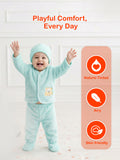 Unisex Baby Winter Wear – Pack of 5 Cozy Set with Cardigan, Pants, Footed Pants, Cap & Bib