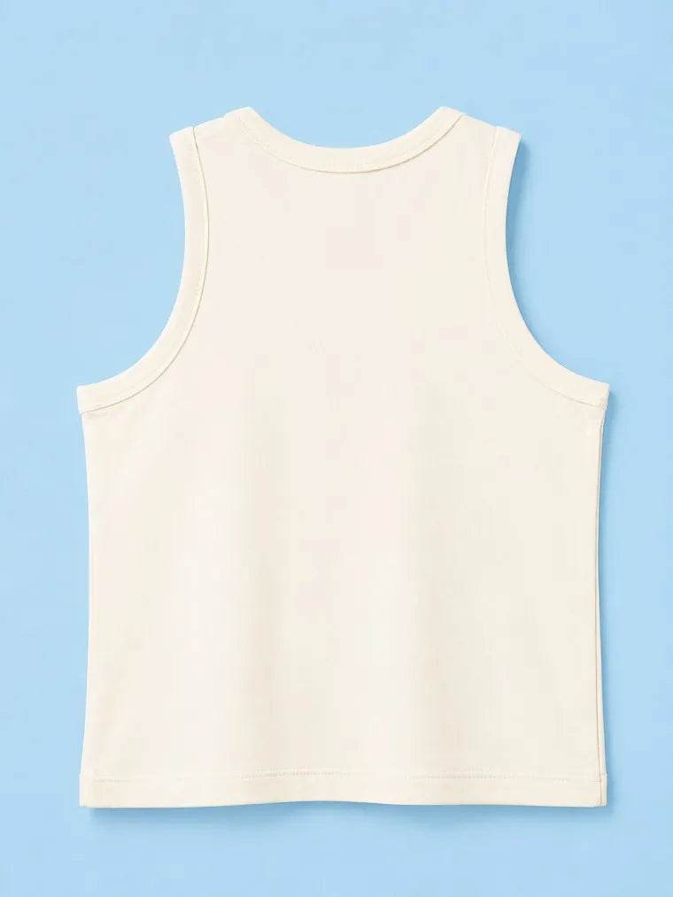 BambooTEC™ Bamboo Kids Vest Pack of 4 – Cream Sleeveless Vests