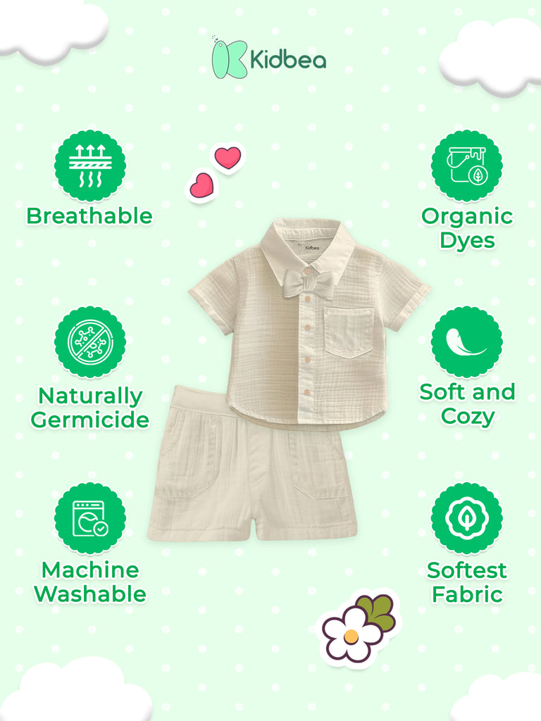Light Linen Shirt & Pant Off-White Co-ord Set