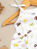 Premium Extra Soft Muslin Baby Girls Frock | Cute Car Print