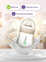Natural Milk Feeding Bottle, BPA-Free, Soft Nipple, Anti-Colic Design, 270 ML