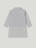 Boys Kurta Pajama with Designer Nehru Jacket | Ethnic Wear Set for Festivals & Weddings | Grey