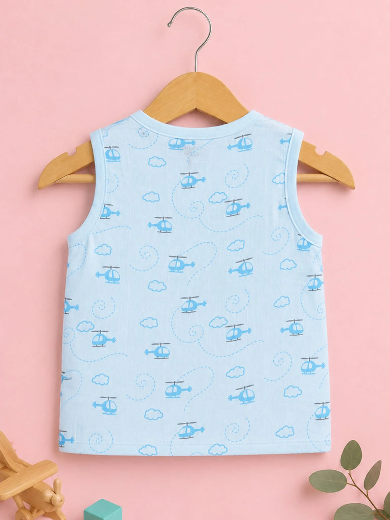 BambooTEC™ Bamboo Muslin Baby Jhabla – Helicopter Print