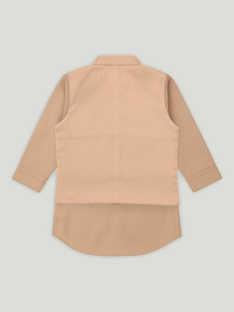 Kidbea Boys Kurta Pajama with Designer Nehru Jacket | Ethnic Wear Set for Festivals & Weddings | Coffee