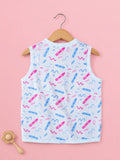 BambooTEC™ Bamboo Muslin Baby Jhabla – Crayon Print
