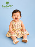 BambooTEC™ Bamboo Muslin Baby Frock – Fruity Fiesta Print, Soft & Breathable Dress