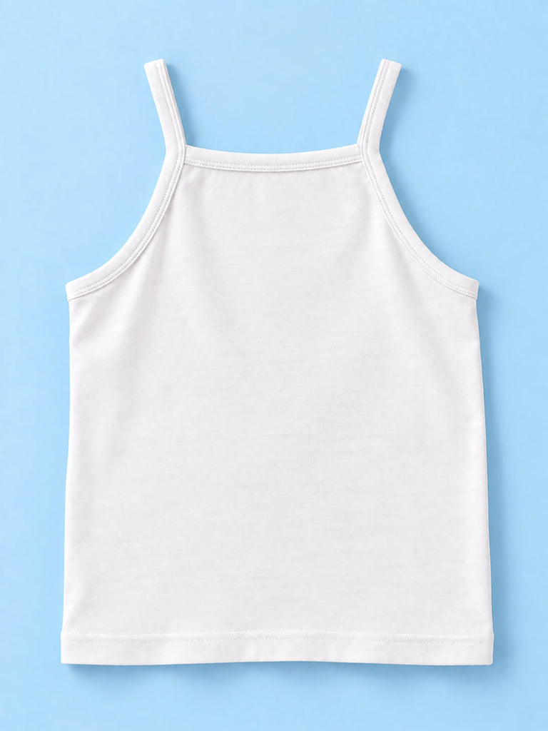 BambooTEC™ Girls Camisole Pack of 4 – White Ruffle Tops