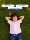 Boys Linen Cotton Pastel Pink Shirt