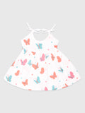 Extra Soft Muslin  Fabric Baby Girls Frock | Pack of 6 | Mickey, Tiger, Space, Rainbow, Butterfly and Cute Chick Print