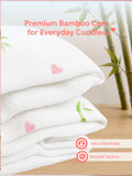 Bamboo Fabric Panda Love Print Baby Blanket | Ultra Soft Swaddle Blanket | 110 × 110 cm