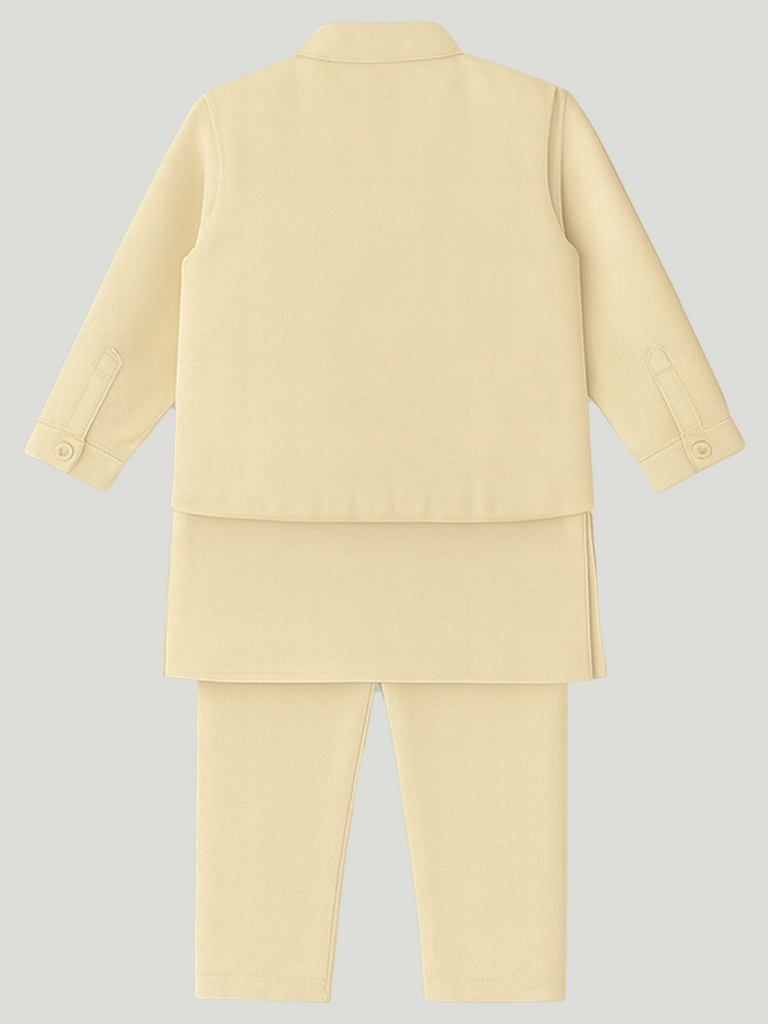 Kidbea Boys Kurta Pajama with Designer Nehru Jacket | Ethnic Wear Set for Festivals & Weddings | Pink