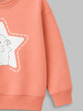 Unisex Rust Sweatshirt – Star Print Full-Sleeve Sweatshirt