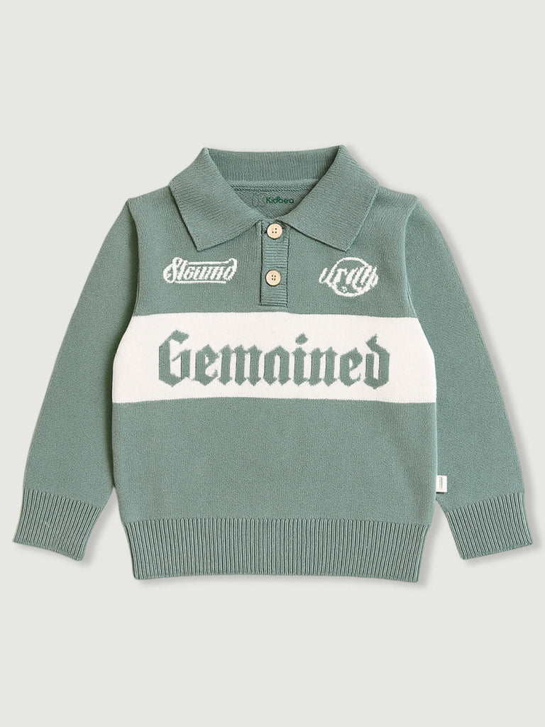 Cozy Winter organic cotton Set for Baby Boys | Polo & Pant Co-ord