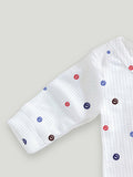 Unisex Premium 100% Bamboo Ultra-Soft fabric Onesies with Dots Print - Butter Cream