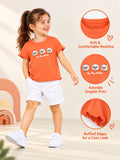 BambooTEC™ Bamboo Girls Orange Top – Baa Baa Besties Print