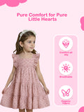 Girls Sleeveless Ruffle Floral Dress | Organic Cotton Summer Frock