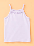 BambooTEC™ Girls Camisole Pack of 4 – Pink, Blue, White & Cream Ruffle Tops