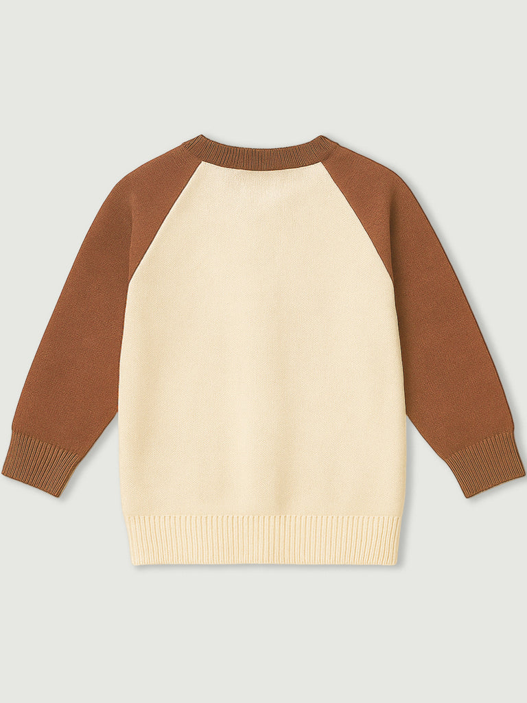 Baby Winter Knitted Cardigan | Organic Cotton Bear Sweater