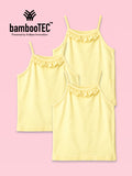 BambooTEC™ Girls Camisole Pack of 3 – Yellow Ruffle Strap Tops