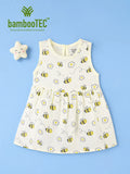 BambooTEC™ Bamboo Muslin Girls Frock – Bee & Ice Cream Print | Pack of 2