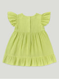 Light Linen Charming Light Green Frock | Elegant & Comfortable