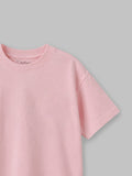 Organic Cotton Pink Round Neck Solid Oversized Half Sleeve T-Shirt | Unisex