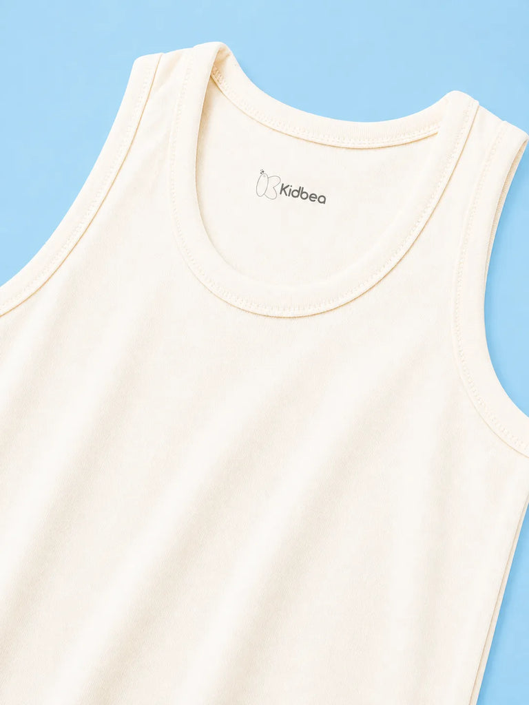BambooTEC™ Boys Bamboo Fabric Off White Solid Vest