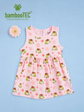 BambooTEC™ Bamboo Muslin Girls Frock – Floral & Frog Print | Pack of 2