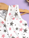 Premium Extra Soft Muslin Baby Jhabla | Cute Star Print