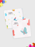 Muslin Ultra Soft doubled layer Napkin Multicolor - Pack of 2 | Butterfly & Space