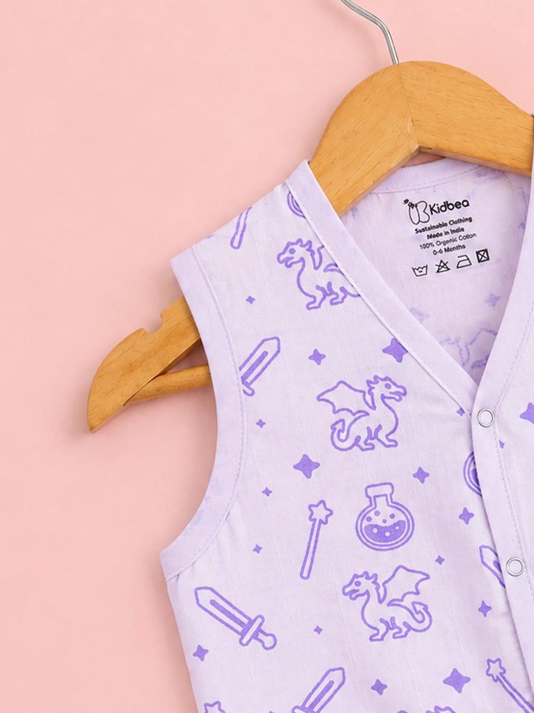BambooTEC™ Bamboo Muslin Baby Jhabla – Dragon & Magic Print