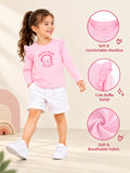 Girls Pink Full-Sleeve Top – Love Music Fur Real Print