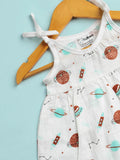 Premium Extra Soft Muslin Baby Girls Frock | Cute Space Print