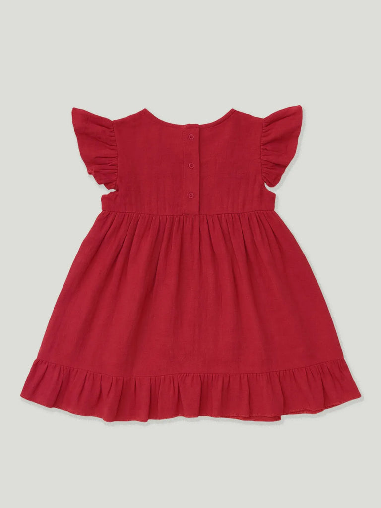 Light Organic Cotton Trendy Maroon Frock | Elegant & Comfortable