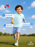Boys Bamboo Fabric Sky Blue Polo T-Shirt