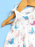 Premium Extra Soft Muslin Baby Girls Frock | Cute Butterfly Print