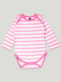 Kidbea 100% Organic cotton baby Pack of 5 onesies Unisex | Strips - Grey, Pink, Blue, Flower & Unicorn