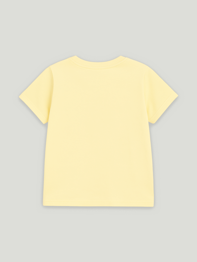 Kidbea Girls Cotton T-Shirt | Cute Hello Kitty Cartoon Print | Soft & Breathable | Casual Summer Wear for Toddlers & Kids Yellow