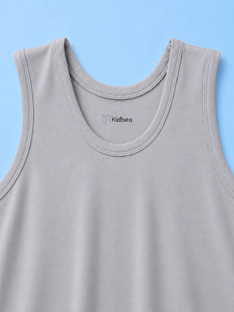 BambooTEC™ Boys Bamboo Fabric Grey Solid Vest