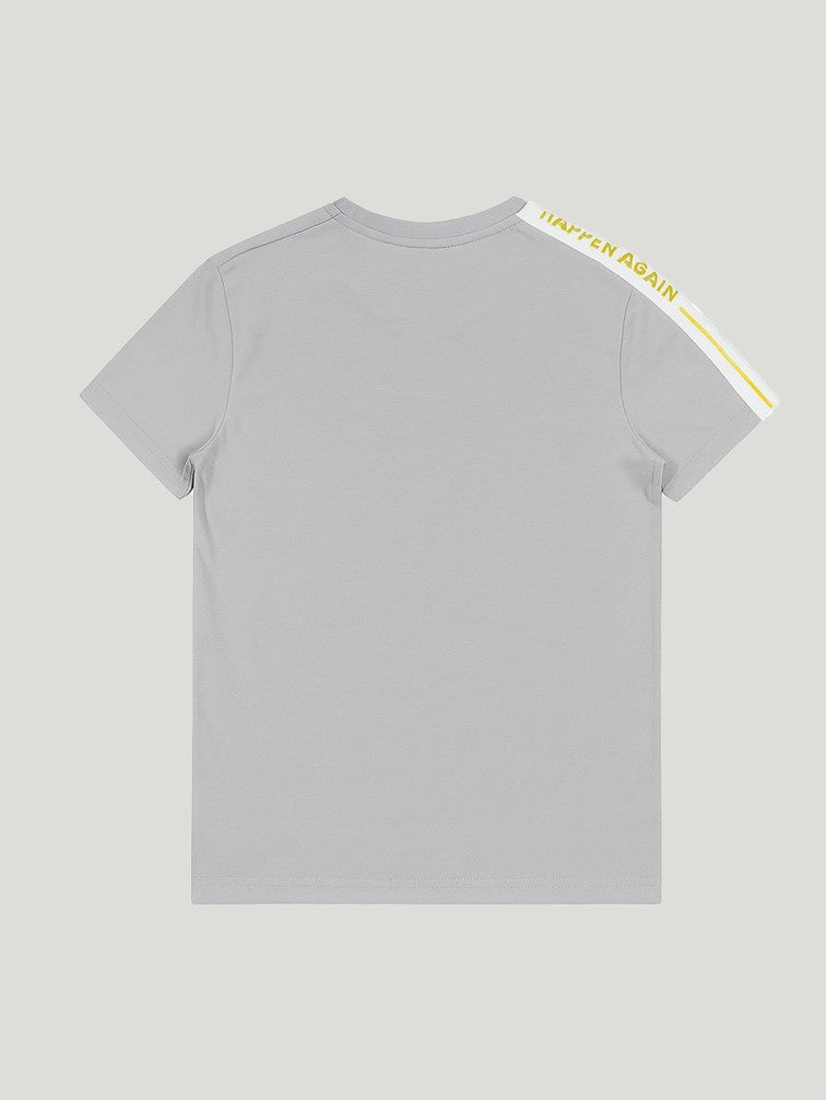 Kidbea Boys Cotton T-Shirt and Shorts Set | Summer Co-Ord Outfit for Kids | Grey