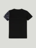 Kidbea Boys Space Theme Co-Ord Set | Cotton T-Shirt and Shorts for Kids | Black
