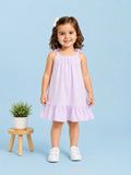 Organic Cotton Girls Frock Pack of 2 – Blue & Lavender Ruffle Frocks