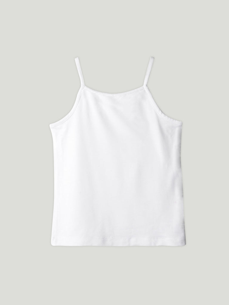White Bamboo Camisole for Girls – Soft, Lightweight & Breathable