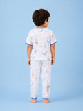 BambooTEC™ Unisex Bamboo Fabric Blue Whale Print T-Shirt & Pyjama Set