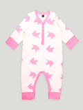 Kidbea 100% Organic Cotton Romper Bodysuit Jumpsuit Combo 2 Designs Color heart and unicorn Printed
