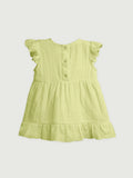 Light  Organic cotton  Charming Olive Green Girls Frock | Olive Green
