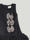 Baby Girl Black Frock with Bow Detail | 100% Organic Cotton