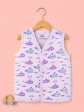 BambooTEC™ Bamboo Muslin Baby Jhabla Pack of 3 – Submarine, Monster Truck & Road Print